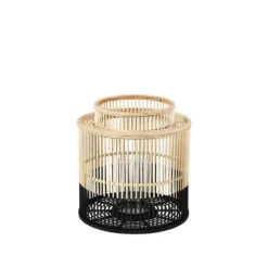 Broste Copenhagen Alde Lantaarn Bamboe/glas - Ø38,5XH40CM