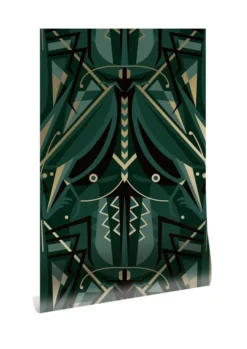 KEK Amsterdam Art Deco Goud Behang Animaux Grasshopper - Groen