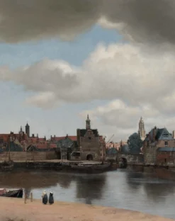 KEK Amsterdam Behangpaneel Gezicht Op Delft