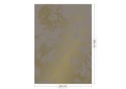 KEK Amsterdam Engraved Flowers Goud Behang MW-016 - 200x280cm