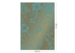 KEK Amsterdam Engraved Flowers Goud Behang MW-019 - 200x280cm
