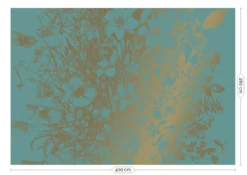 KEK Amsterdam Engraved Flowers Goud Behang MW-021 - 400x280cm