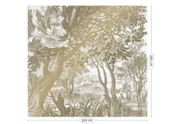 KEK Amsterdam Engraved Landscapes Goud Behang MW-041 - 300x280cm