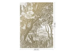 KEK Amsterdam Engraved Landscapes Goud Behang MW-040 - 200x280cm
