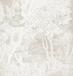 KEK Amsterdam Engraved Landschappen Behang Grijs WP-761 200x280cm