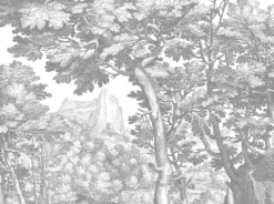 KEK Amsterdam Engraved Landschappen Behang Grijs WP-781 400x280cm