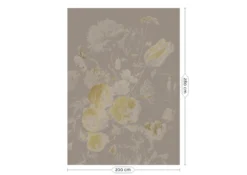 KEK Amsterdam Golden Age Flowers Goud Behang MW-043 - 200x280cm