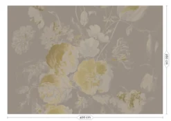 KEK Amsterdam Golden Age Flowers Goud Behang MW-045 - 400x280cm