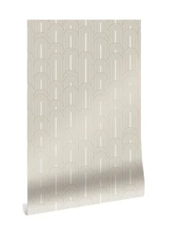 KEK Amsterdam Golden Lines Behang 100x280cm Off White / Goud MW-077